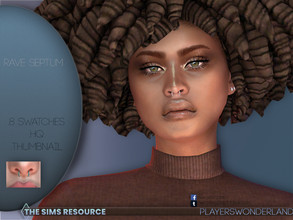 Sims 4 — Rave Septum by PlayersWonderland — Another new piercing has been added to your set of individual piercings. Get