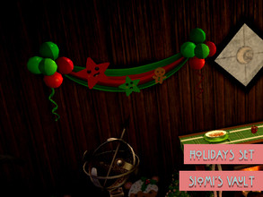 Sims 4 — Holidays Decor 1 by siomisvault — Christmas Wall Decor I'm not sure but the stars are cute thanks for the