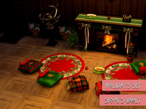 Sims 4 — Holidays Floor Cushions by siomisvault — Winter feelings for your cozy home! thanks for the support Siomi's