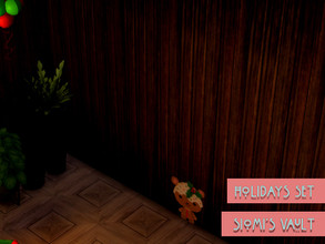 Sims 4 — Holidays Wall by siomisvault — Wooden wall for your cottage thanks for the support and love Siomi's Vault