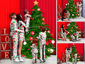 Sims 4 —  Ours Christmas Tree by couquett — Beautiful Christmas poses for these beautiful family dates ideal to give