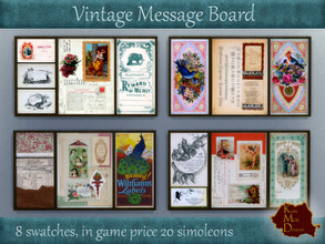 Sims 4 — Vintage Message Board by Kurimuri100 — Welcome on Board ! Turn salvaged items, fun crafting supplies, and a
