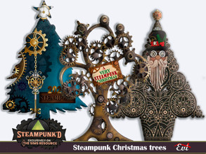Sims 4 — Steampunk_Christmas tree by evi — The alternative way of Christmas decoration