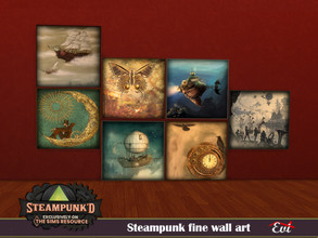 Sims 4 — Steampunked_wall art by evi — Delicate steampunk art