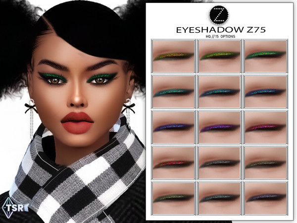 Sims 4 — EYESHADOW Z75 by ZENX — -Base Game -All Age -For Female -15 colors -Works with all of skins -Compatible with HQ