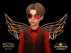 Sims 4 — Steampunked Metal Wings Child by Suzue — -New Mesh (Suzue) -8 Swatches -For Female and Male (Child) -Bracelet