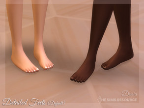 Sims 4 — Detailed Feets (Default) by Dissia — Detailed feets to make this square cartoon base feets more shaped :) It's