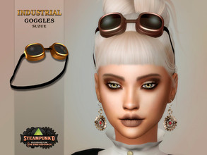 Sims 4 — Steampunked Industrial Goggles by Suzue — -New Mesh (Suzue) -8 Swatches -For Female and Male (Teen to Elder) -HQ