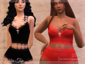 Sims 4 — Fabbie Top by Dissia — Underwear bra or top with lace Available in 47 swatches