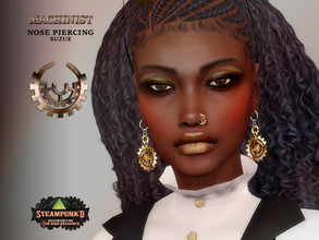 Sims 4 — Steampunked Machinist Nose Piercing (Left) by Suzue — -New Mesh (Suzue) -6 Swatches -For Female and Male (Teen