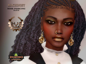 Sims 4 — Steampunked Machinist Nose Piercing (Right) by Suzue — -New Mesh (Suzue) -6 Swatches -For Female and Male (Teen