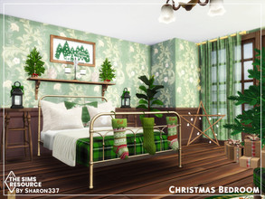 Sims 4 — Christmas Bedroom - TSR CC Only by sharon337 — This is a Room Build 7 x 7 Room $12,662 Short Wall Height Please