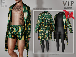 Sims 4 —  [PATREON]  (Early Access) XMAS MALE PJ (DRESSING GOWN) P79 by busra-tr — 10 colors Adult-Elder-Teen-Young Adult