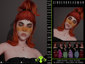Sims 4 — Gingerbread Man Blush by unidentifiedsims — Found in blush HQ compatible Child to elder Works with all skins