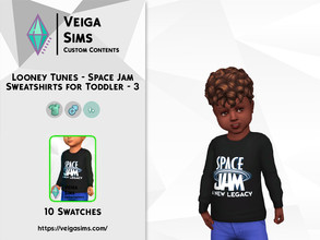 Sims 4 — Looney Tunes - Space Jam Sweatshirts for Toddler - Set 3 by David_Mtv2 — Available in 10 swatches for toddlers