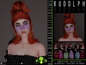 Sims 4 — Rudolph Blush by unidentifiedsims — Found in blush HQ compatible Teen to elder Works with all skins Custom