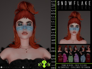 Sims 4 — Snowflake Blush by unidentifiedsims — Found in blush HQ compatible Teen to elder Works with all skins Custom