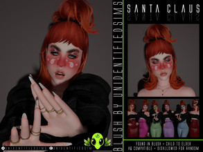 Sims 4 — Santa Claus Blush by unidentifiedsims — Found in blush HQ compatible Teen to elder Works with all skins Custom