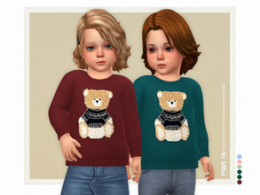 Sims 4 — Bear Sweater Toddler [NEEDS CATS & DOGS] by lillka — YOU NEED Cats & Dogs 6 swatches Custom thumbnail