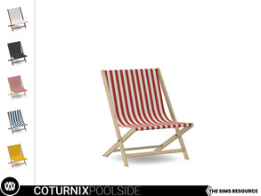 Sims 4 — Coturnix Folding Chair by wondymoon — - Coturnix Poolside - Folding Chair - Wondymoon|TSR - Creations'2021