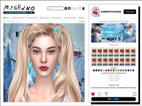 Sims 4 — CHRISTMAS 2021 - North Pole Eyeliner by cherrymyshuno — - 16 swatches - hq textures - teen - elder - base game