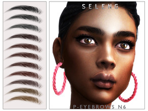 Sims 4 — P-Eyebrows N6[Patreon] by Seleng — The eyebrows has 21 colours and HQ compatible. Allowed for teen, young adult,