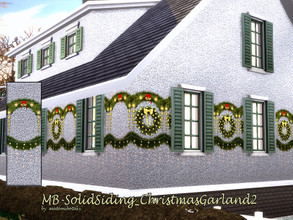 Sims 4 — MB-SolidSiding_ChristmasGarland2 by matomibotaki — MB-SolidSiding_ChristmasGarland2 Festive Christmas wallpaper