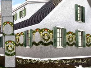 Sims 4 — MB-SolidSiding_ChristmasGarland_SET by matomibotaki — MB-SolidSiding_ChristmasGarland_SET 3 festive Christmas