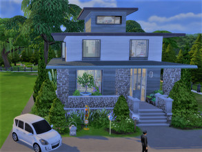 Sims 4 — Les Ormes no CC by sgK452 — Contemporary and family house with all the comforts. 4 bedrooms, one for a toddler