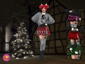 Sims 4 — Emo Christmas (Skirt) by XXXTigs — Sims 4 Skirt 7 colors Teen-Elder Synthetic