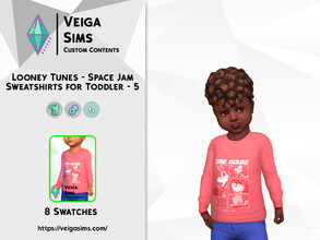 Sims 4 — Looney Tunes - Space Jam Sweatshirts for Toddler - Set 5 by David_Mtv2 — Available in 8 swatches for toddler