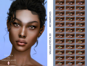 Sims 4 — [Patreon] Valuka eyes N20 by Valuka — 40 colours All genders and ages Thumbnail for identification HQ compatible