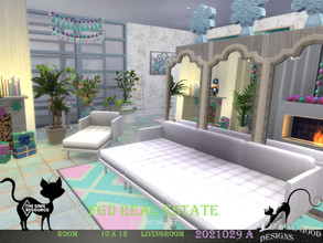Sims 4 — FGD Room 2021029 A by Merit_Selket — a festive Living Room in white and pastelic tones 10x12 TSR CC only
