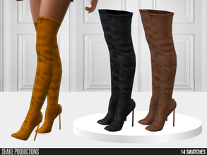 Sims 4 — 803 - High Heel Boots by ShakeProductions — Shoes/High Heels New Mesh All LODs Handpainted 14 Colors