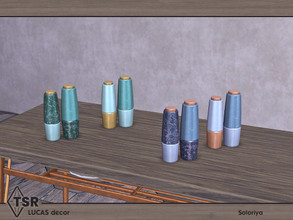 Sims 4 — Lucas Decor. Bottles by soloriya — Two bottles in one mesh. Part of Lucas Decor set. 4 color variations.