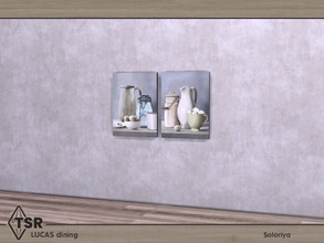 Sims 4 — Lucas Dining. Paintings by soloriya — Two paintings in one mesh. Part of Lucas Dining set. 1 color variation.