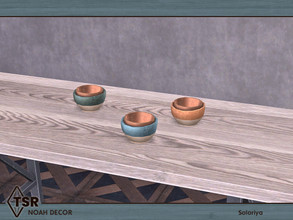Sims 4 — Noah Decor. Bowls, v1 by soloriya — Two bowls in one mesh. Part of Noah Decor set. 3 color variations. Category: