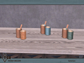 Sims 4 — Noah Decor. Mugs by soloriya — Two mugs with a spoon in one mesh. Part of Noah Decor set. 3 color variations.