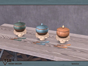 Sims 4 — Noah Decor. Pot on a Tray with Spoons by soloriya — Pot on a tray with spoons. Part of Noah Decor set. 3 color