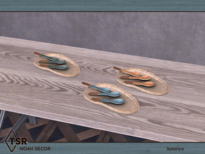 Sims 4 — Noah Decor. Spoons by soloriya — Spoons in a plate. Part of Noah Decor set. 3 color variations. Category: