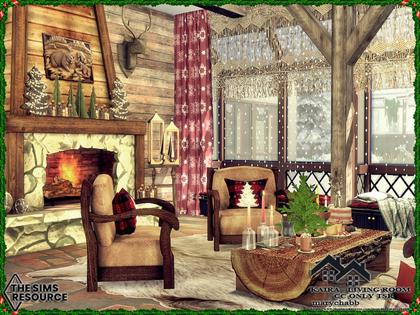 Sims 4 — KARIA - Living Room - CC only TSR by marychabb — I present a room - Living Room, that is fully equipped. Tested.