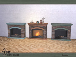 Sims 4 — Noah Dining. Fireplace by soloriya — Functional fireplace, has slots for decor on the top. Part of Noah Dining