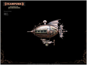 Sims 4 — Steampunked - airship by Severinka_ — Airship wall decor From the set 'Steampunked Pt.II decor' The