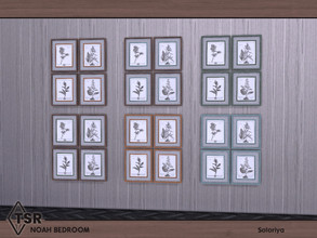Sims 4 — Noah Bedroom. Paintings by soloriya — Four paintings in one mesh. Part of Noah Bedroom set. 6 color variations.