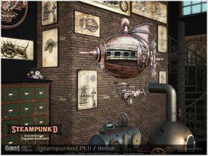 Sims 4 — Steampunked Pt.II decor by Severinka_ — A set of decor to decorate the lot for the Steampunk style. The
