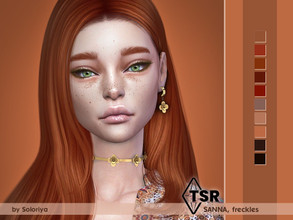Sims 4 — Freckles Sanna by soloriya — Freckles in 10 colors. All ages, all genders. Category - Blush. Makeup sliders