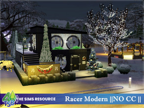 Sims 4 — Racer Modern || NO CC || by Bozena — The house is located in the Pendula Viev . Willow Creek. MERRY CHRISTMAS