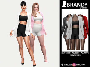 Sims 4 —  Brandy (Outfit) by Beto_ae0 — Formal attire for women, hope you like it - 28 colors - Adult-Elder-Teen-Young