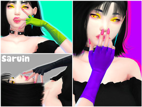 Sims 4 — Fingerless Gloves by Saruin — Gloves that show your fingers. 10 colors HQ Compatible Base Game Compatible EA