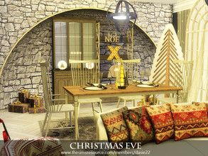 Sims 4 — Christamas Eve by dasie22 — Christamas Eve is a contemporary dining room with a charming living area. Please,